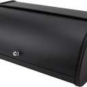 Bread Box for Kitchen Counter Black Frosted Keep Freshness Bread Box Iron Bread Storage Container for Cakes Pastries