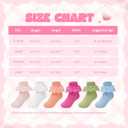 Zando Ruffle Socks for Girls 4-8 Years - Soft Cotton Lace Frilly Socks for Dress School Uniform (White, L)
