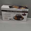 Tabletop Indoor Electric S'mores Maker - Smores Kit With Marshmallow Roasting Sticks and 4 Trays for Graham Crackers, Chocolate, and Marshmallows - Movie Night Supplies - Brown