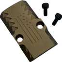GOTICAL RMR Cover Plate for Glock 17 19 26 Cut Slides, Aluminum Black Finish (Design 3)