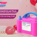 QIPUMP Balloon Pump Electric,110V 600W Balloon Blower Inflator Dual Nozzle Air Pump Balloons Inflator for Decoration, Party, Sport,Gifts:2 Balloon Tying Tools