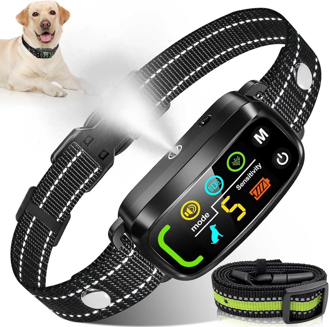 Citronella Bark Collar for Dogs [No Spray Refill] Spray Dog Training Collar, Anti Barking Training Collar with 5 Adjustable Sensitivity Beep Vibration Spray Bark Collar for L/M/S Citronella Dog Collar