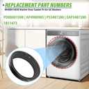 WH08X10058 Washer Door Gasket Seal Bellow Fit for G.E Front Load Washer GFWH2405L0BB GFWH2405L0MG GFWH2405L0MS GFWH2405L0MV GFWH3400L0WW GFWH3405L0BB GFWH3405L0MG GFWH3405L0MS GFWH3405L0MV