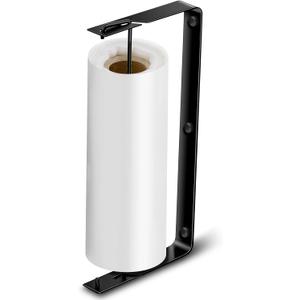 Stainless Steel Grocery Bag Roll Holder Wall Mount Plastic Produce Bag Holder for Supermarket Grocery Kitchen, 13.4 x 6.4 x 1.3 Inch