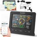 Raddy WF-100C Lite Weather Station Wireless Indoor Outdoor with Temperature, Barometric, Humidity, Wind Gauge, Rain Gauge, Weather Forecast, Moon Phase, Alarm Clock for Home, Garden