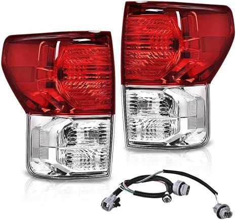G-PLUS Tail Lights Assembly Compatible with Toyota Tundra 2007-2013,Rear Brake Tail Lamps w/Wiring Harness,Driver Left & Passenger Right Luces Traseras, Faros Traseros, Luces Traseras
