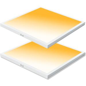 Mcacggo Black 2x2 Surface Mount LED Panel Lights 2 Pack, 0-10V Dimmable