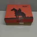 IUV Suede Cowboy Boots For Women Chunky Heel Pointed Toe Cowgirl Boots Mid Calf Western Embroidery fall Boot (6.5, Camel)