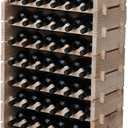 Wine Rack Solid Wood Stackable Storage Wooden Wine Rack Wine Cabinet (60 Bottles, Natural Color)