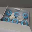 Matyz Glass Breastmilk Storage Bottles, 6 Pack, 6 oz, Compatible with Spectra Medela Breast Pump - Freezer Safe Storage Bottles Set - Wide Mouth Breastmilk Storage Containers - No BPA (Blue Lids)