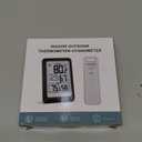 Indoor Outdoor Thermometer Wireless Weather Station, Internal External Thermometer Hygrometer, Home Batteryoperated Temperature Humiditymonitors330 Feet (About 100 Meters) Backlight Display (Black)