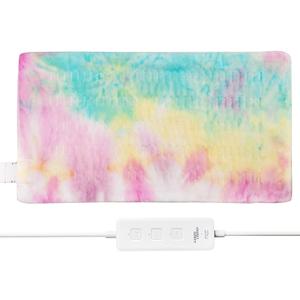 GOQOTOMO Electric Heated Pad for Back/Waist/Abdomen/Sh-oulder/Neck Pain and Cramps Relief - Moist and Dry Heat Therapy with Auto-Off Hot Heating Pad by-Rainbow