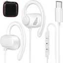Open Ear USB C Headphones Wired Earbuds for iPhone 17 16 Pro Max 15 16e/iPad A16 11 10th,Type C Plug Over Ear Hooks Headphones with Mic for Samsung S26 Ultra S25 S24 S23 Sports Running Corded Headset