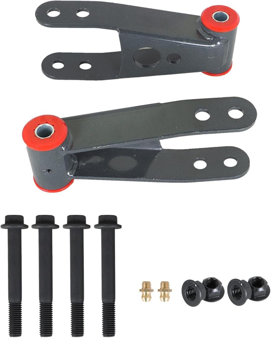 WFLNHB Adjustable 1-2 inch Rear Shackles Lift Leveling Kit Replacement for Cherokee XJ 2WD 4WD 1984-2001