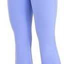 Sunzel High Waist Mini Flared Leggings for Women, Tummy Control Casual Flare Yoga Pants for Yoga Workout Gym Size S