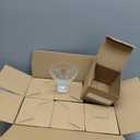 Kingrol 6 Pack Stemless Martini Glasses, Cocktail Glasses, 8 oz Glass Dessert Bowls, Mini Trifle Bowls, Perfect Glassware for Home Bar, Restaurant, Party