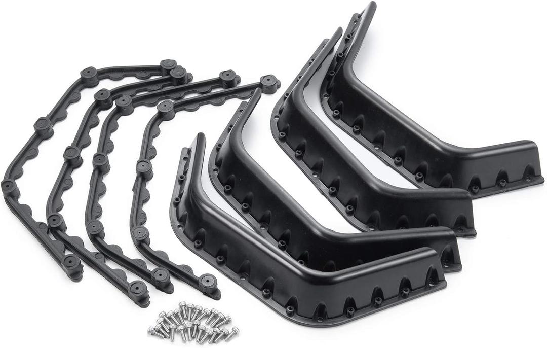 1 Set of 1/ 10 Scale Fender Flares with Screws for 1/ 10 RC Axial SCX10 D90 D110 Crawler Car
