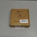 Single LED Puck Light for Under Obove Cabinet Counter Bar Shelf Back Lighting, 120V Electric Direct Wall Plug in, Handy On Off Switch, Black Cables, 2 Packs, Warm White