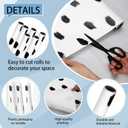 Skyygemm 6 Rolls Classroom Bulletin Board Paper Roll Polka Dot 4 x 12 ft Fade Resistant Colored Background Paper Bulk for Art Decor Drawing Craft(Lively White)