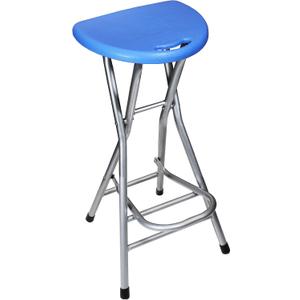 Be&xn Folding Stools for Adults Portable, 28 inch Collapsible Stool Heavy Duty, Indoor Tall Bar stools with Handle, Plastic Counter Barstool Chair for Kitchen Outdoor Travel-Blue