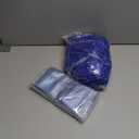 Marspark 100 Sets Clear Name Tags with Lanyard, Lanyards for ID Badges Reusable Strap with ID Holder Plastic Name Badges for Adults Business School Church Conference (Blue)