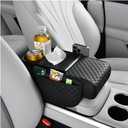 YGDMD Arm Rest Cover for Car,Multi-Functional Car Armrest Storage Box with Tissue Box,Center Console Cup Holder,Phone Holder,Height Increasing Cars Center Console Organizer
