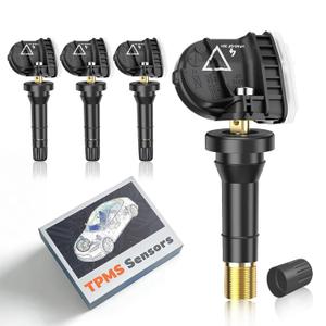 TPMS GM Pre-Programmed 433MHz Tire Pressure Monitoring Sensor Compatible with GMC Acadia(16-23)|Yukon(20-25)/Cadillac Escalade(21-25)|XT5(17-25)|XT4(19-23)/OE#13598773(Set of 4)