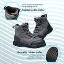 8 Fans Wading Boots for Men,Anti-Slip Rubble Sole Comfortable Durable Material Good for Fishing or Hunting, Size 13
