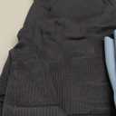 OQQ Women's 3 Piece Yoga Ribbed Seamless Workout High Waist Athletic Legging Shorts, Black Beige Blue, Medium 