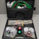 RX WELD Medium Duty Oxy Acetylene Torch Kit with Check Valves - Cutting, Welding & Brazing Tool Set (CGA540/CGA510) (Black)
