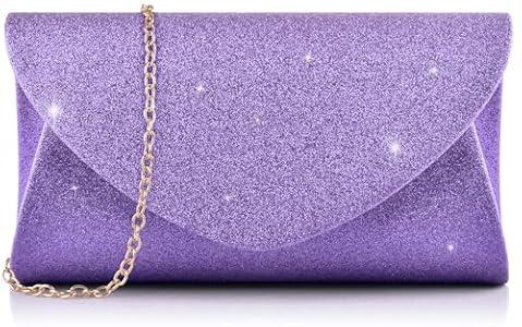 Women's Evening Bag Clutch Purse, Glitter Party Wedding Handbag with Chain for Women Formal Wedding Party Cocktail Prom Dinner(Royal Blue)