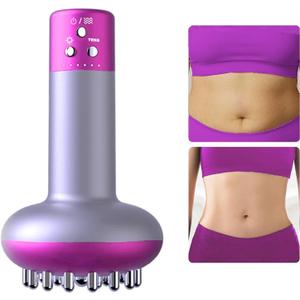 Lymphatic Drainage Massager & Anti Cellulite Massage Tool, Helps Reduce Stretch Marks & Cellulite for Legs Arms & Belly Body Sculpting Machine with Microcurrent, Light, Heat & Vibration