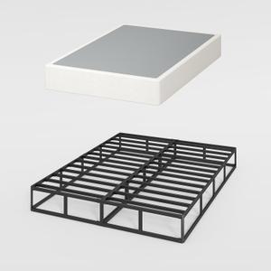 10 Inch Full Box Spring and Fabric Cover Set, High Profile Metal Full Size Box Spring, Heavy Duty, Easy Assembly, Noise Free