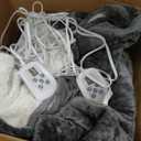 Heated Blanket Electric Blanket Queen Size 84"x90" Fast Heating Electric Blanket with Dual Control 10 Heat Levels & 10 Hours Auto-Off Overheat Protection Cozy Soft Flannel Heated Throw Blanket