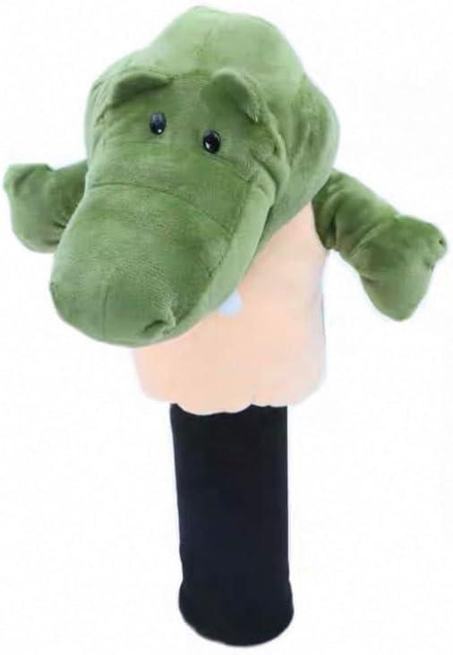 Golf Club Driver Fairway Wood Head Cover Cute Green Crocodile Alligator Plush Cartoon