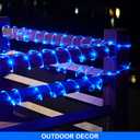 33Ft 100 LED Battery Operated String Lights, Waterproof Battery Powered Pool Lights Outdoor, 8 Modes Blue Rope Lights for Pool Trampoline Walkway Patio Decorations (2 Pack)