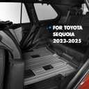 Floor Mat Fit for Toyota Sequoia 2023-2025 2026 (7 Seats) Backrest Mat Cargo Liner All-Weather 3D Custom Anti-Slip Tech Floor Mats for Sequoia Accessories 1st & 2nd & 3rd Row & Trunk Kicks Mats