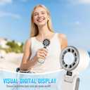 PlayHot Upgraded Portable Handheld Fan with 60F Ice Cooling, Up tp 12Hrs Personal Fans Portable Rechargeable, 5 Speed 25550RPM Powerful Portables Fan Handheld, Hand/Neck/Desk Fan 3 IN 1(White)