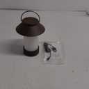 Rechargeable Outdoor Lantern Waterproof, Dimmable Warm White & Flickering Flame Mood Light, Portable Cordless Table Lamp for Patio/Camping/Shower/Emergency Power Outage (Coffee)