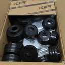 iKer Body Mount Bushing Kit Compatible with Ford F250 F350 2008-2016 Super Duty 2WD 4WD, Polyurethane Cab & Body Mount Steel Sleeves & Hardware. Black