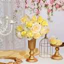 Artificial Flower Combo Flowers Exquisite Yellow Flower Box Set for DIY Bouquets Centerpieces Floral Arrangements, Multi Use Wedding Party Home Decorations Faux FlowersYellow & Peach