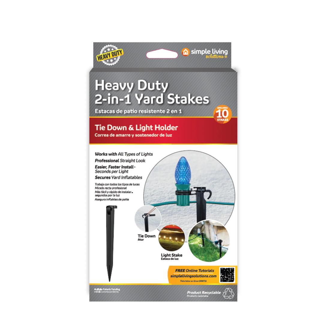 heavy duty 2 in 1 yard stakes 10pcs(2 pack)