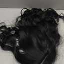 Long Wavy Black Wigs for Women Lace Hairline Middle Part Curly Wigs Natural Looking Synthetic Heat Resistant Fiber Daily Party Use 26"