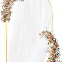 Arch Backdrop Stand 6FT Gold Wedding Balloon Arch Backdrop Stand Metal Arch Frame for Birthday Party Bridal Baby Shower Ceremony Decoration