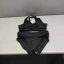 AI'MAGE Womens High Waisted Bikini Sets Tummy Control Swimsuit 2 Piece Bathing Suit Color Block Swimwear 2025 Swim Suit (Large, Black)