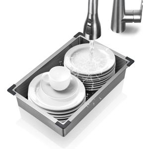 Stainless Steel Dish Tub for Kitchen Sink, 11"x18"