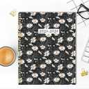 Blueline Essential Academic Monthly Planner, 14 Months, July 2025 to August 2026, Twin-Wire Binding, Poly Cover, 11" x 8.5", Blossom Design, White (CA714PG.01-26)