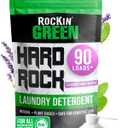 Rockin' Green Hard Rock Laundry Detergent for Hard Water (90 Loads), Plant based, Natural Laundry Detergent Powder, Biodegradable Odor Fighter, Safe for Sensitive Skin, 45 oz (Lavender Mint Revival) (90 Loads)