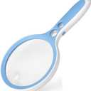 EEEKit Magnifying Glass with Light, 12 LED 10X 25X 45X 60X High Magnification Magnifier, for Reading, Crafts, Jewelry, Low Vision Aid (Blue)
