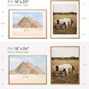 18x24 Poster Frame, Solid Oak 18x24 Poster Frames Matted to 16x20, 24x18 Natural Wooden Frame Horizontal or Vertical Wall Mounting, Set of 1